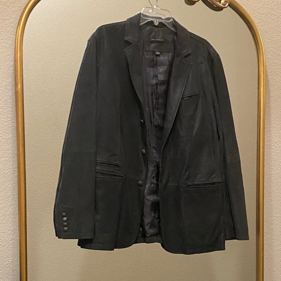 John Varvatos Collection 100% Goat Suede Jacket Black Size L - Picture 3 of 10